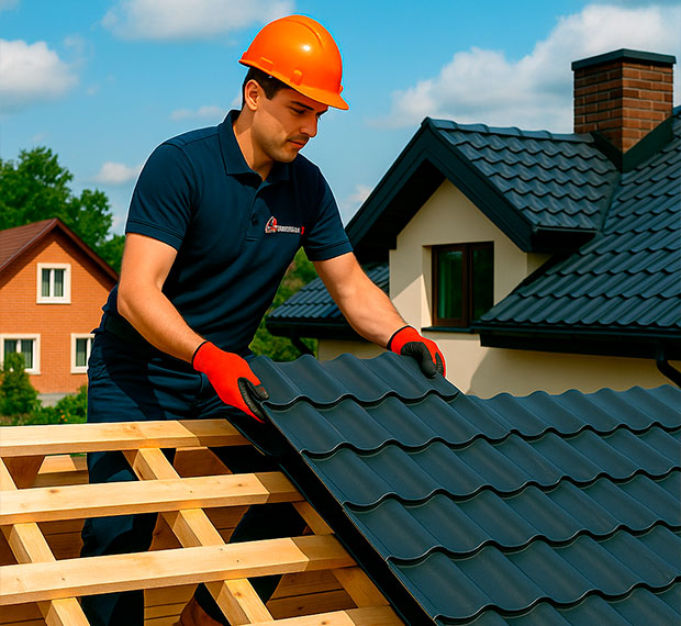 Кровля из металлочерепицы под ключ в Калуге