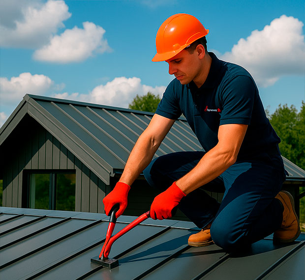 Монтаж фальцевой кровли в Калуге