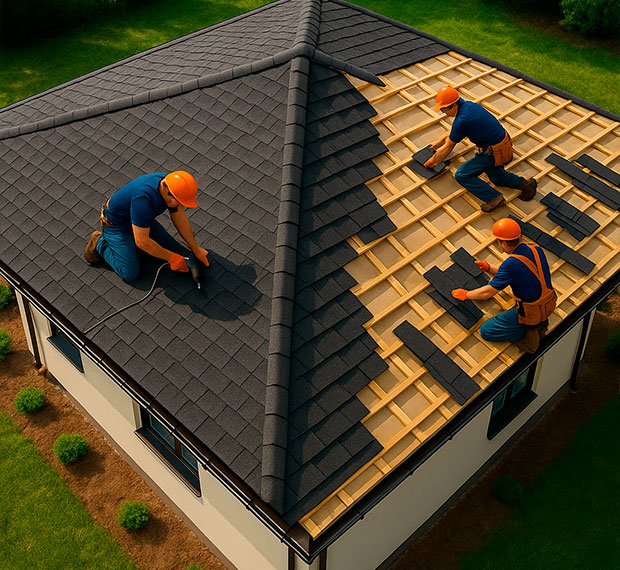 Монтаж четырехскатной крыши в Калуге