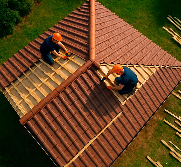 Монтаж 2-скатной крыши в Калуге